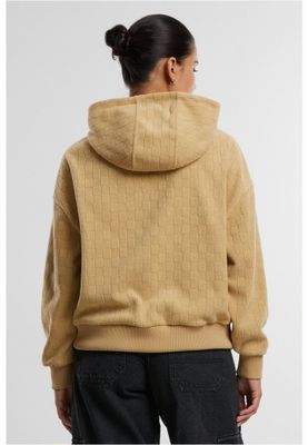 Ladies Jacquard Velvet Oversized Hoodie