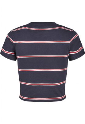 Striped sweatshirt lady