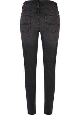 Ladies Mid Waist Skinny Jeans