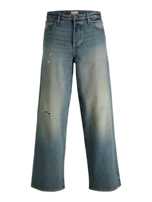 Slitna och tvättade wide fit jeans - DAVE