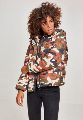 Ladies Boyfriend Camo Puffer Jacket
