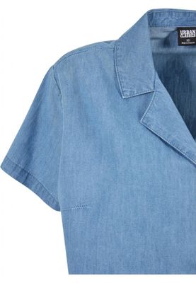 Thin denim shirt for women
