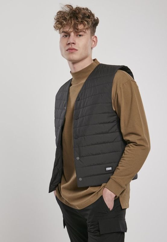 Black padded vest men