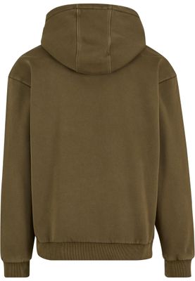Huvtröja för herr med vintage oversize – warmkhaki