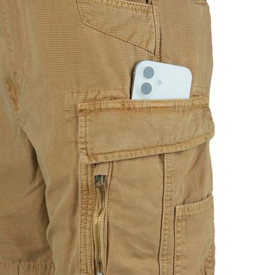 Heavy Duty cargoshorts i sand med dragkedja