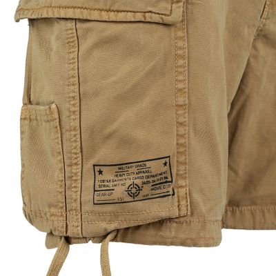 Heavy Duty cargoshorts i sand med dragkedja
