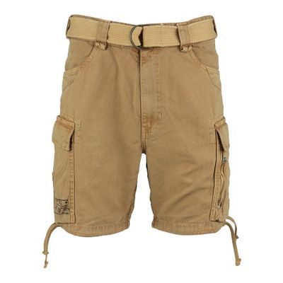 Heavy Duty cargoshorts i sand med dragkedja