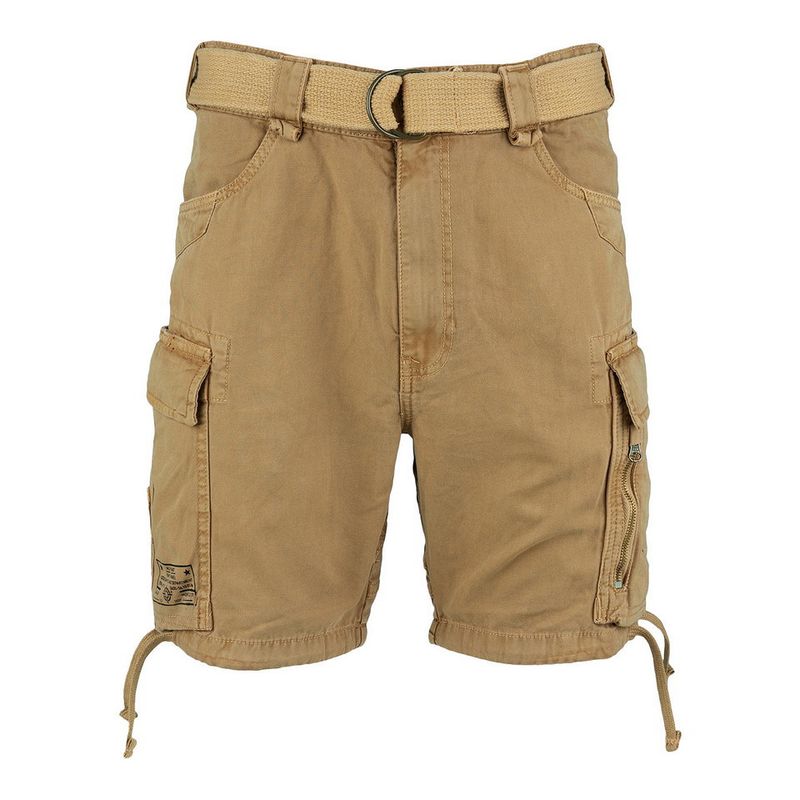 Heavy Duty cargoshorts i sand med dragkedja