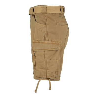 Heavy Duty cargoshorts i sand med dragkedja