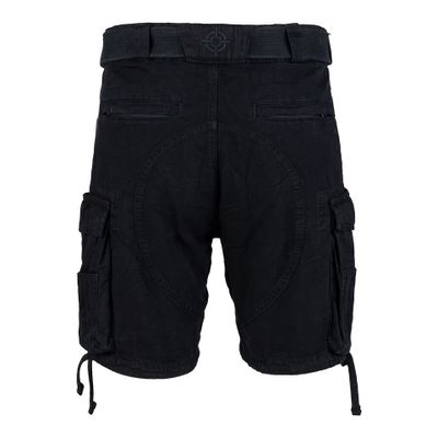 Heavy Duty cargoshorts i svart med dragkedja