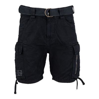 Heavy Duty cargoshorts i svart med dragkedja