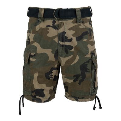 Heavy Duty cargoshorts i woodland med dragkedja