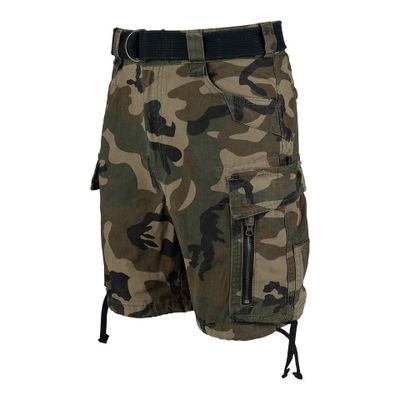 Heavy Duty cargoshorts i woodland med dragkedja