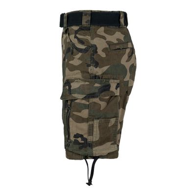 Heavy Duty cargoshorts i woodland med dragkedja