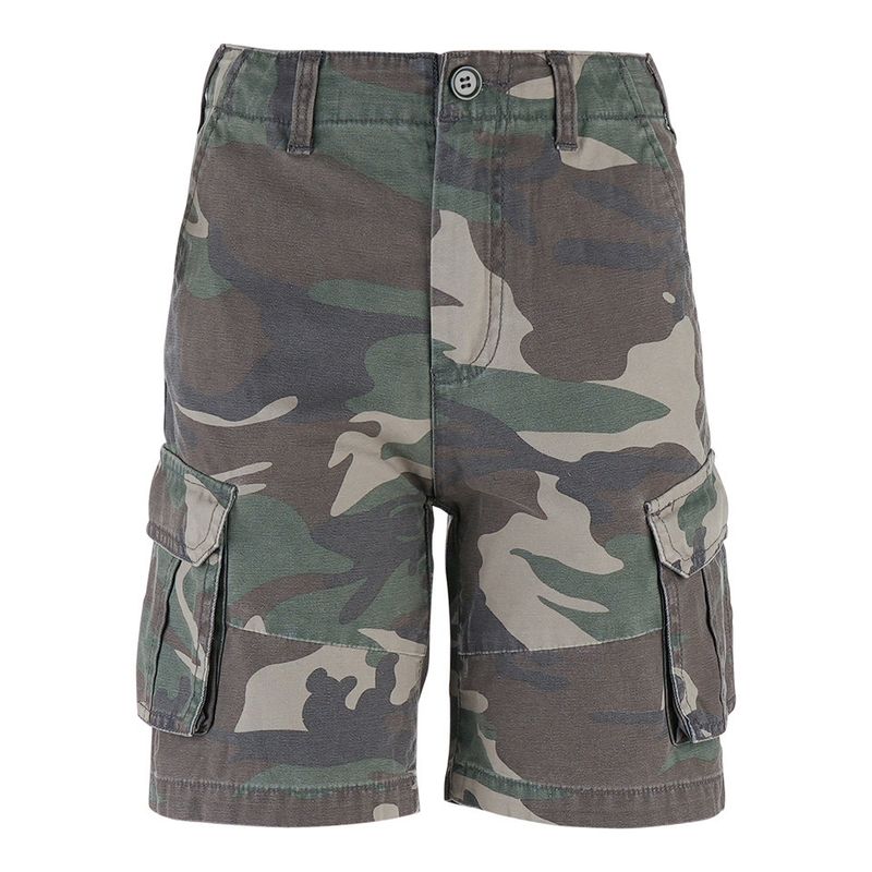 Kids cargoshorts Stonewashed i woodland