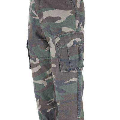 Kids cargo byxor stonewashed i woodland