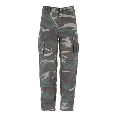 Kids cargo byxor stonewashed i woodland