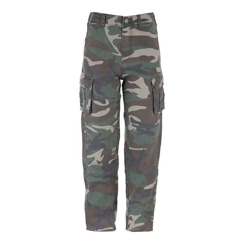 Kids cargo byxor stonewashed i woodland