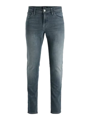 Mörka stentvättade slim fit jeans - GLENN