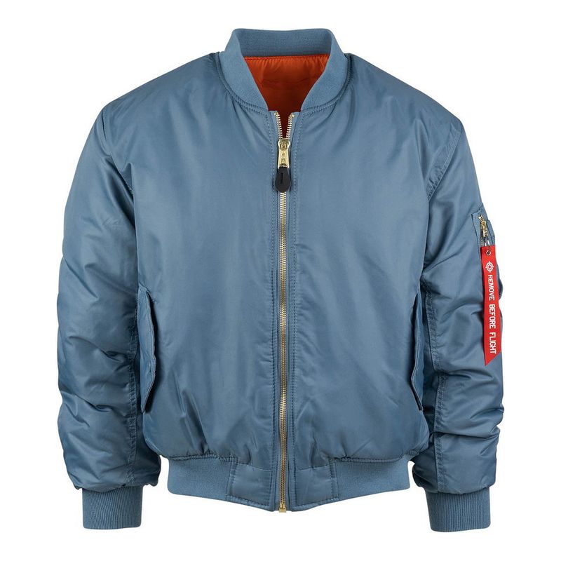 MA-1 flight jacka i vintage denim med dragkedja