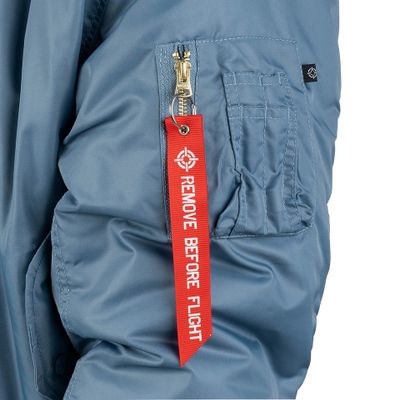 MA-1 flight jacka i vintage denim med dragkedja