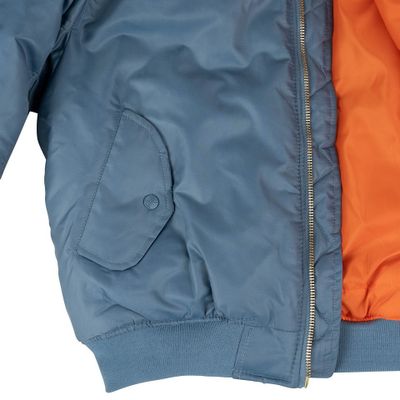 MA-1 flight jacka i vintage denim med dragkedja