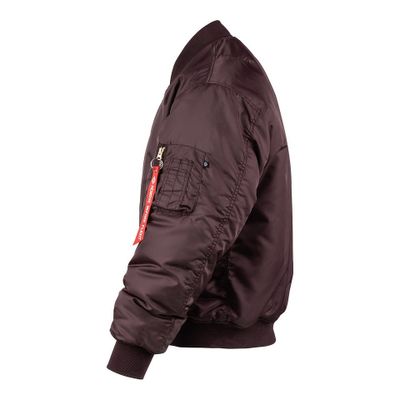 MA-1 flight jacka i maroon med dragkedja