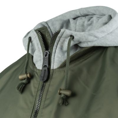 MA-1 Hooded Bomber jacka i grön med dragkedja