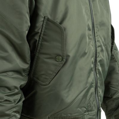 MA-1 Hooded Bomber jacka i grön med dragkedja