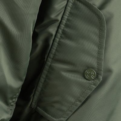 MA-1 Hooded Bomber jacka i grön med dragkedja