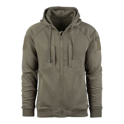 Tactical Bamboo hoodie zippered i ranger green med dragkedja