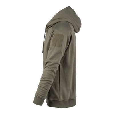 Tactical Bamboo hoodie zippered i ranger green med dragkedja