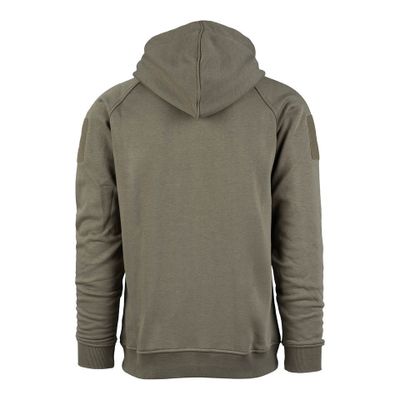 Tactical Bamboo hoodie zippered i ranger green med dragkedja