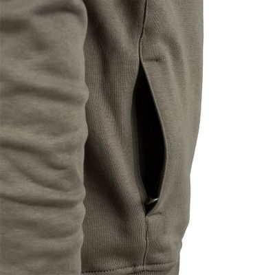 Tactical Bamboo hoodie zippered i ranger green med dragkedja