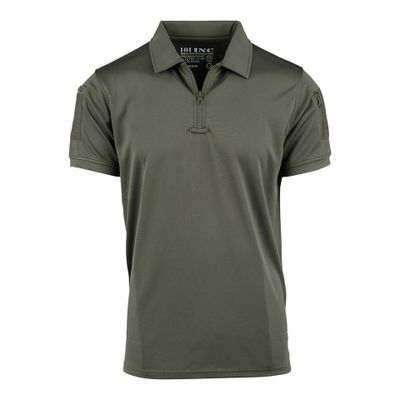 Tactical zip polo Quick Dry i ranger green med dragkedja