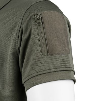 Tactical zip polo Quick Dry i ranger green med dragkedja