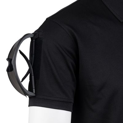 Tactical zip polo Quick Dry i svart med dragkedja