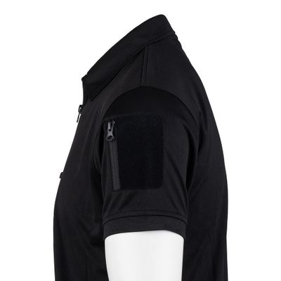 Tactical zip polo Quick Dry i svart med dragkedja
