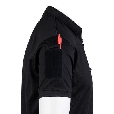 Tactical zip polo Quick Dry i svart med dragkedja