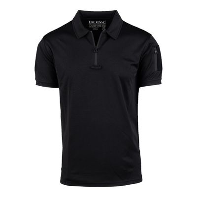 Tactical zip polo Quick Dry i svart med dragkedja