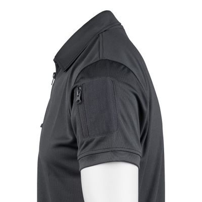 Tactical zip polo Quick Dry i wolf grey med dragkedja