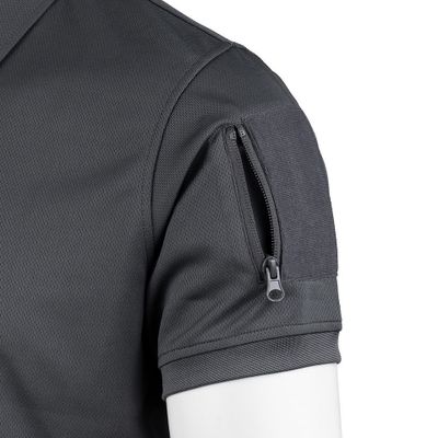 Tactical zip polo Quick Dry i wolf grey med dragkedja