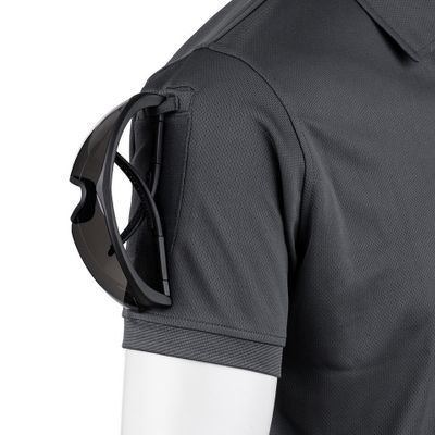 Tactical zip polo Quick Dry i wolf grey med dragkedja