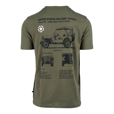 T-shirt Willy MB Badge i grön
