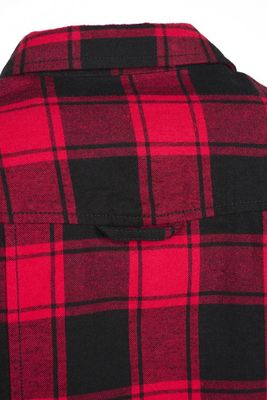 Long-sleeved flannel shirt dress - women
