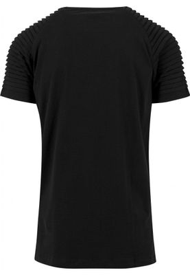 T-shirt with ribbed sleeves