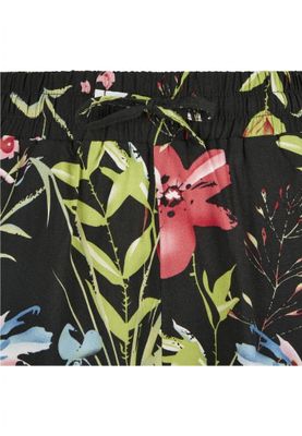 Black shorts with floral ladies