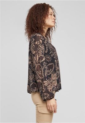 Chiffon blouse with Ornament print