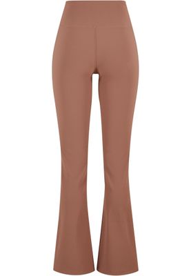 Utsvängda Leggings med Bred Midja och Delade Sömmar