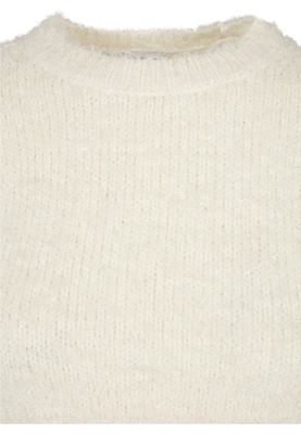 Ladies Cropped Feather Sweater